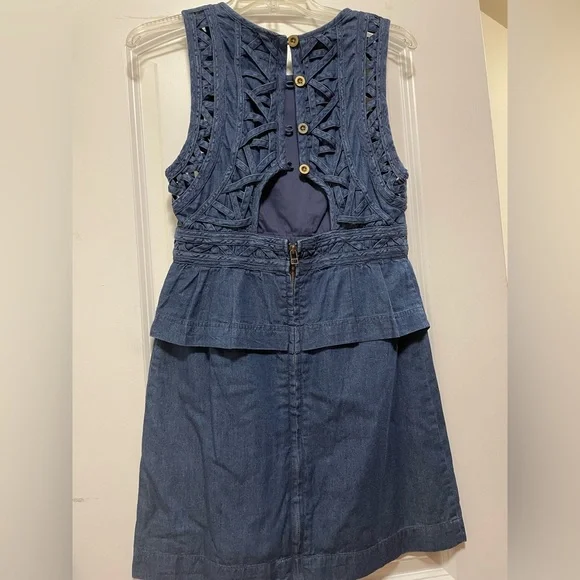 Free People denim dress size 8 - Picture 3 of 5